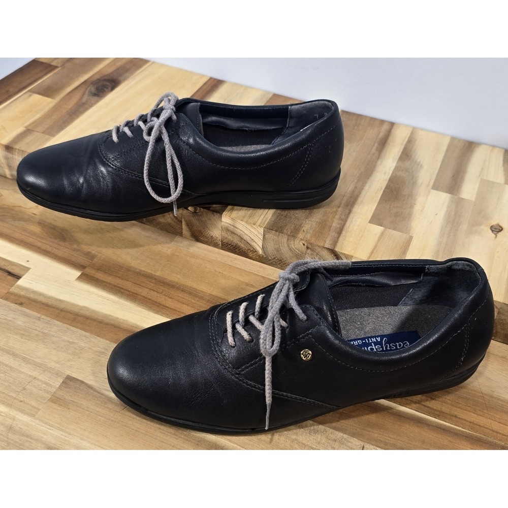 EASY SPIRIT 7B/2A BLACK ESMOTION WALKING SHOES LEATHER EXCELLENT CONDITION